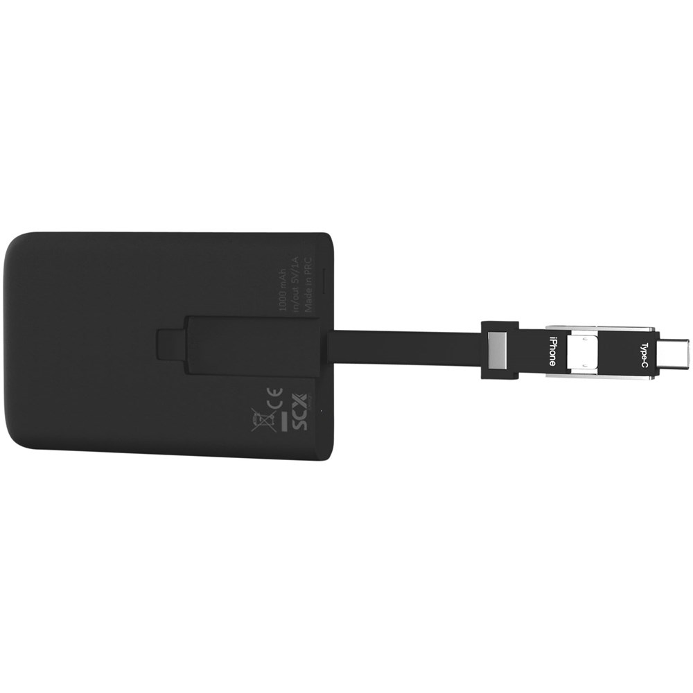 SCX.design P05 emergency 1000mah powerbank met oplichtend logo